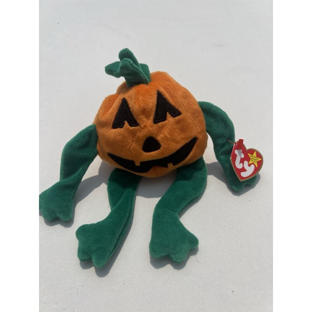 TY Retired Beanie Baby Pumkin Pumpkin Halloween 1998 MINT Error Misprint Version